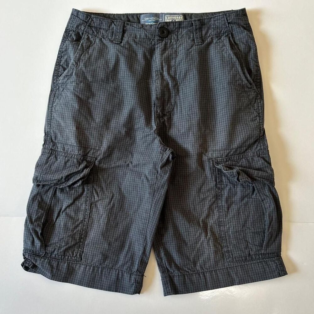 Converse Men's Grey and Black Shorts